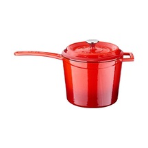Lava Döküm Yuvarlak Sos Tenceresi. Döküm Demir Yekpare Saplı Trendy Serisi Çap Ø18 Cm.