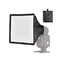 Tüm Tepe Kafa Flaşları İçin 15x17cm Softbox Yumuşatıcı - Canon Nikon Sony Fujifilm Godox Yongnuo Vb.