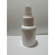 60Ml Mat Beyaz Tombul Plastik Şişe+Sprey Başlık
