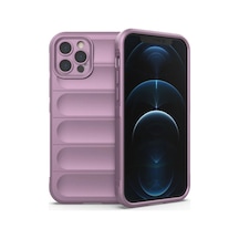 Apple, Uyumlu iPhone 12 Pro Kılıf Optimum Silikon - Mor