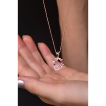 Papatya Silver 925 Ayar Gümüş Rose Kaplama Incili Kelebek Sedef Manolya Çiçek Kolye