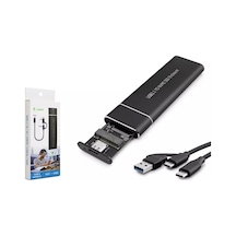 Hard Disk Kutusu 2.5 İnç Nvme M.2 Type-c + Usb Hadron Hdx1768