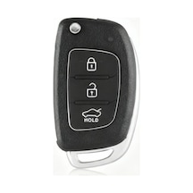 Autohan Keys 3 Tuşlu Anahtar Kumanda Kabı, Accent Blue İçin, Siyah, 2013-2018 Standart