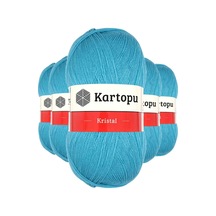 Tedar 5 Adet Kristal Çift Katlı El Örgü Lif İpi Turkuaz K515 Najmaddin (No:1) 8.5Cm X 10.5 Cm