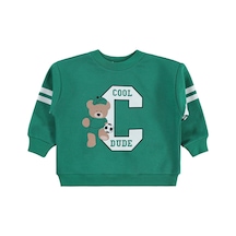Civil Boys Cool Dude Baskı/nakışlı 2-5 Yaş Sweatshirt - Yeşil Benetton