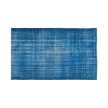 El Dokuması Vintage Yün-pamuk Turkuaz Halı 10854 143 X 240 Cm