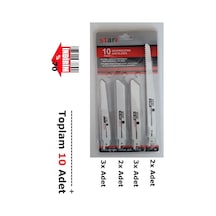 Tilki Kuyruğu Testere Bıçağı 10 Parça Ahşap Metal Kemik Kesme Til