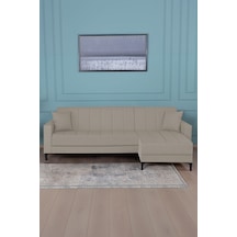 Kilim Mobilya Vela Köşe Uzanmalı Yataklı Köşe Takımı Bej