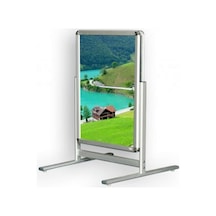 B2 50x70 Cm Çift Iki Taraflı Kısa Ayak Alüminyum Reklam Poster Kaldırım Pano 50x70