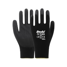 Beybi Touch Pu Poliüretan Kaplı Polyester Eldiven No:8
