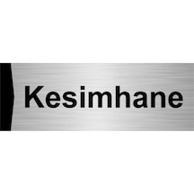 Kesimhane 7x20cm Gümüş Renk Metal Yönlendirme Levhası
