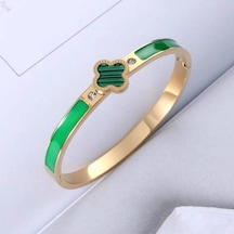 Kırmızı Yonca Bileklik Titanyum Çelik Yeşil Yağ Damlayan Bileklik Mizaç Bileklik Paslanmaz Çelik Solmayan Bileklik Kırmızı Kırmızı