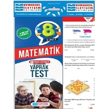 8. Sınıf Matematik Yeni Nesil Yaprak Test- Evrensel İletişim Yayınları