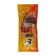 Bıc 3 Sensitive Erkek Tıraş Bıçağı 4&apos Lü Poşet 1 X 4 Adet , 3 Bıçaklı, Aloe İle Zenginleştirilmiş Kayganlaştırıcı Jel Şerit