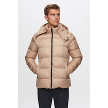D's Damat Ds Damat Regular Fit Vizon Rüzgar Geçirmez Yoğun Elyaf Dolgulu Sıcak Tutan Çıkarılabilir Kapüşonlu K 1HF07ORT09020 Vizon