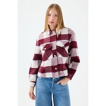 Regular Fit Kadın Gömlek U.kol Burgundy