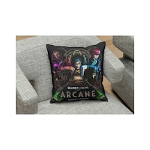 Arcane Anime 1 No Desenli Kare Yastık Kılıfı Cok Renklı