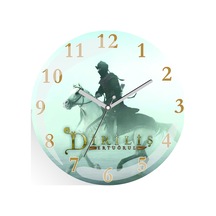 Diriliş Ertuğrul Çap 30cm Sessiz Akar Bombeli Gerçek Cam Duvar Saati Çok Renkli
