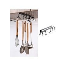 Mutfak Süzgeci Askısı, 12 Siyah Kanca - 6 Saklama Kancası, Mutfak Aksesuarları Diğer