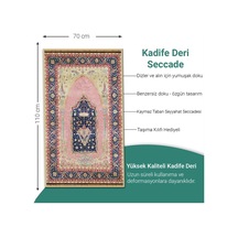 Ravabi Rug Araç İçi Ve İşyeri İçin Deri Tabanlı Namazlık, Çantalı Hediyelik Seyahat Seccadesi 70x110cm 21231016