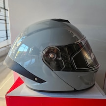 Çene Açılır Vizörlü Kask Wosen M Gri