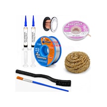 Lehim Seti 0,8 Mm 40 Gr Lehim Teli Flux Cp-2015 Lehim Emme Ve Yol Çekme Teli Temizleme Set St422