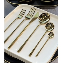 Royking 36 Parça Parlak Gold Çatal Kaşık Bıçak Takımı YTK 010
