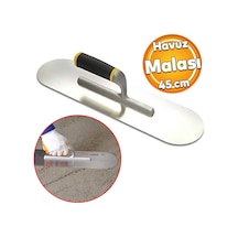 Metal Elastomer Saplı Havuz Malası 45 Cm Harç Derz Sıva Yüzey Düzleştirme Beton Çimento Mala Saten