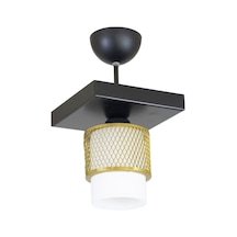 Tekli Beyaz Cam Kafes Model Modern Plafonyer Avize İ