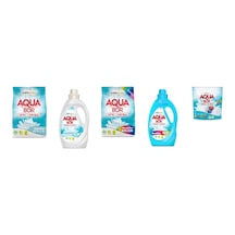 Aquabor Doğal Mineralli 4 Kg Beyaz + Sıvı Beyaz + 4 Kg Renkliler + Sıvı Renkliler + Tablet 5 Li Set