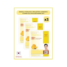 Dermal Aydınlatıcı Sıkılaştırıcı Arındırıcı Vitamin Özlü Kolajen Maske 3 x 23 G