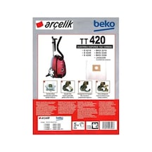 2As Arçelik Trb 6986 B Toz Torbası 15'li Paket 12 Gri