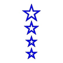 Cg Mavi Yıldızlı Çamurluk Üst Sticker Standart