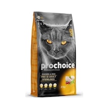 Prochoice Pro 32 Kısırlaştırılmış Tavuk ve Pirinçli Yetişkin Kedi Maması 2 KG