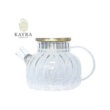 Lb Çelik Kapaklı Borosilikat Dilimli Model Süzgeçli Cam Demlik Bitki Çayları 1000 Ml Royaleks-cm-2001 Çok Renkli