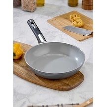 Vista Seramik Omlet, Mühürleme, Izgara Tava 30 Cm Gümüş- Siyah