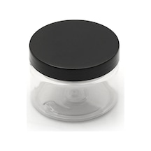 150ml Şeffaf Akrilik Plastik Krem Kavanozu Siyah Kapaklı, 12 Adet, Krem Kavanozu, Kozmetik Kavanoz, Plastik Kavanoz Diğer