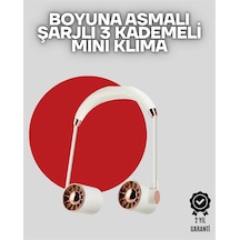 Boyuna Asılan Taşınabilir Küçük Fan Turbo Motor 5 Kanat Katlanabilir Gövde