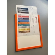 10 Adet A4 Turuncu Belge Sertifika Çerçevesi Kendinden Yapışkanlı Kolay Değiştirilebilir Föylük