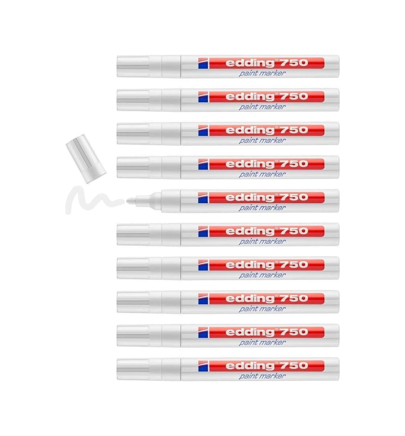 Markör Boya 2-4 Mm 750 Beyaz 10'lu Set Beyaz