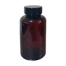 200ml Kahverengi Tablet Şişesi Siyah Kapak, 48 Adet, Tablet Şişesi, Ecza Şişesi, Kozmetik Şişe Kahverengi