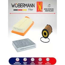 Wöbermann Peugeot Bipper 1.4 HDI Filtre Bakım Seti 2008-2014 3'lü Karbonlu