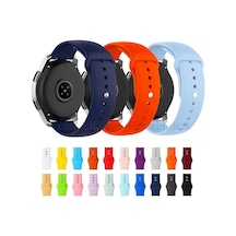 Samsung Uyumlu Galaxy Watch 42Mm Kordon Kayış (20 Mm) Silikon Kordon