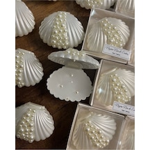 10 Adet Incili Deniz Kabuğunda Mum Hediye Söz Nişan Babyshower Dogumgünü