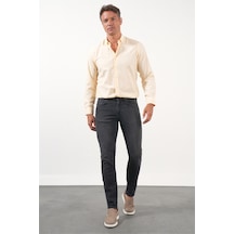 İmza Füme 5 Cep Slim Fit Casual Pamuklu Denim Pantolon 1023260170 Antrasit