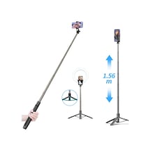 Q6 Katlanabilir Çok Fonksiyonlu Selfie Tripod Vlog Uzaktan Kumand