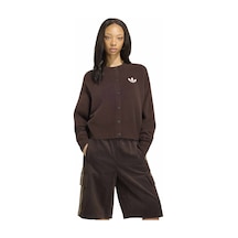 Auco Adidas Kadın Günlük Sweatshirt Ess Cardigan Ia4455 Kahverengi