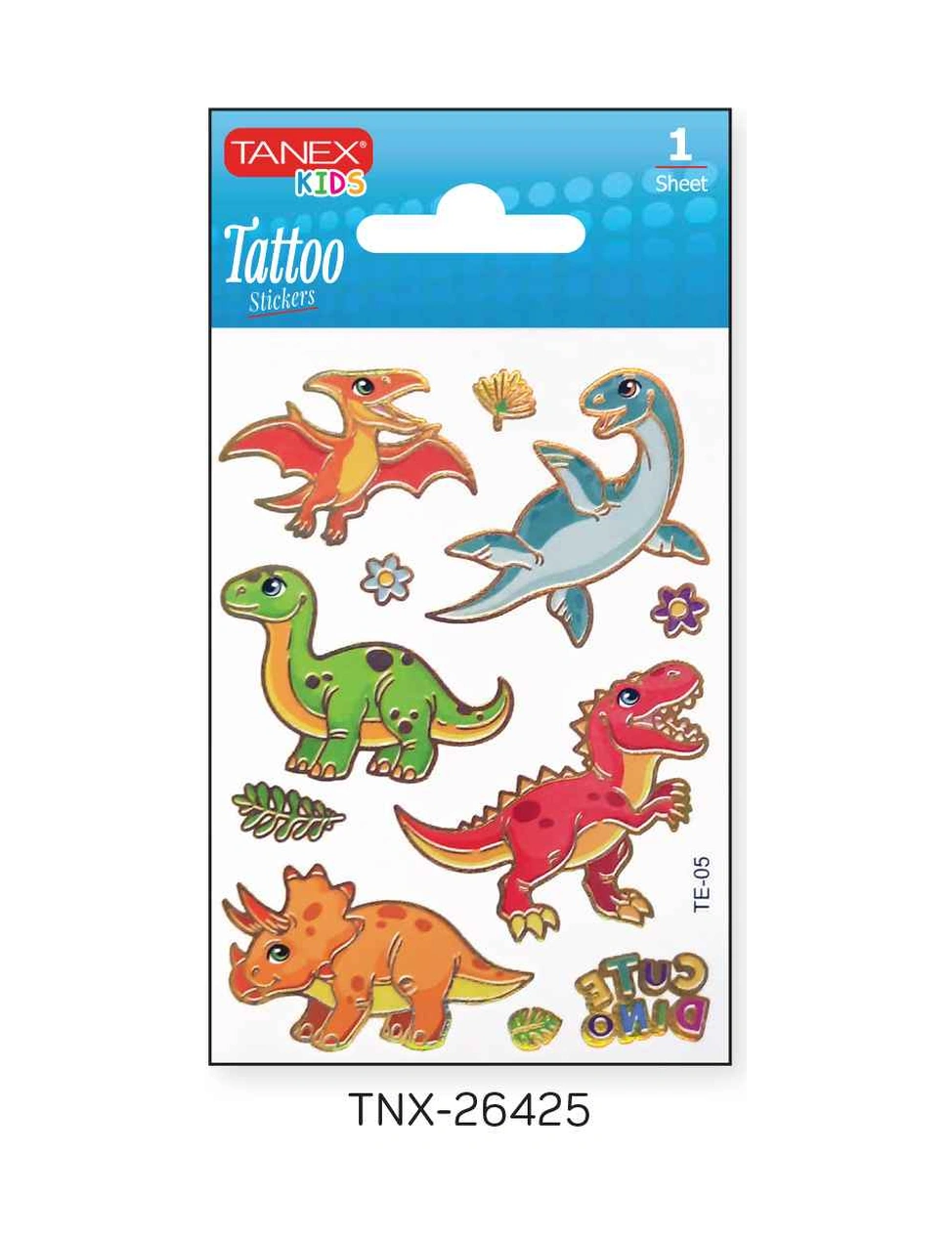 Tanex 7,5x10,5mm Dinazor Mini Tatoo Etiket Tnx-26425