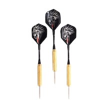 Delta 18 Gr. Dart Oku 3 Lü Set - Çelik Uç + Pirinç Gövde + Renkli Kanat - Dart Oku Seti