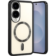 Galaxy Uyumlu S25 Edge Kross Magneticsafe Kapak - Siyah Düz Renkli